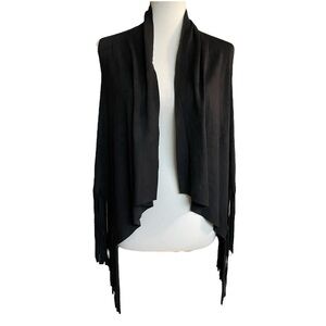 Fringe Suede Vest by IMAN